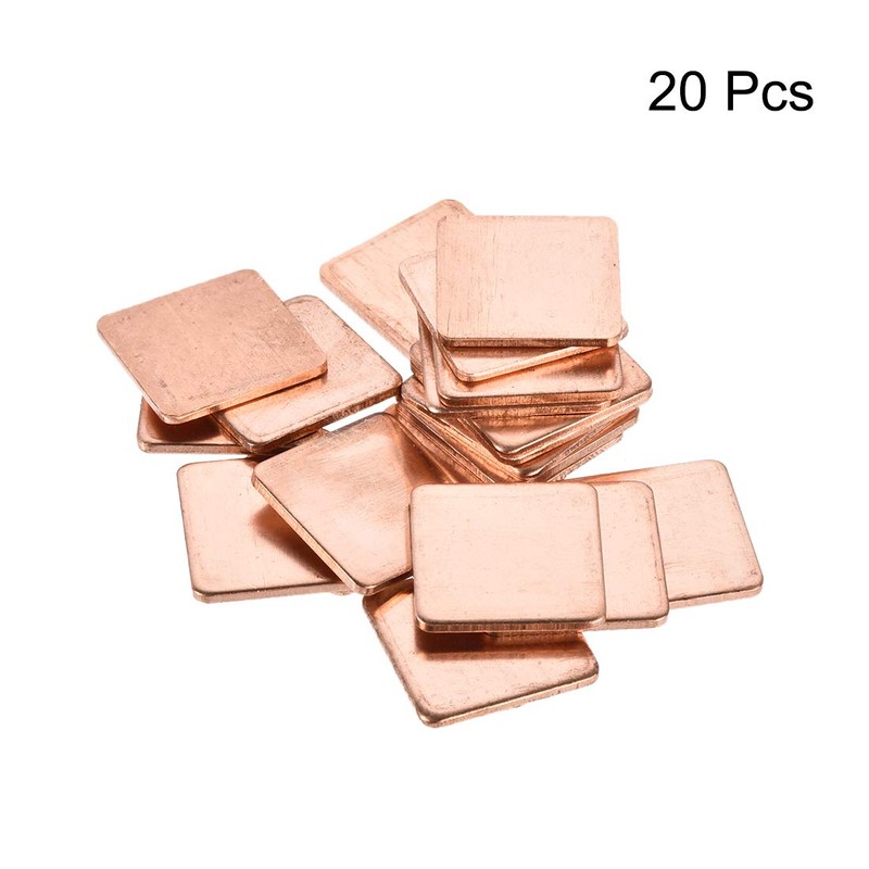 sourcing map Flat IC Chipset Thermal Copper Heatsink for CPU