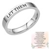 Let Them Band Ring for Women Men, Self Worth Motivation