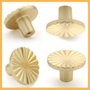 Gelewuld Round Cabinet Knobs, 6 Pcs Drawer Knobs, Kitchen Gold