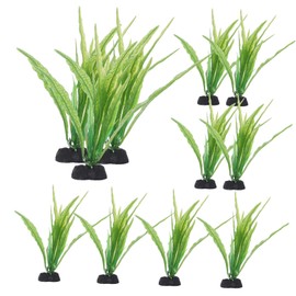 BESPORTBLE Aquarium Plants Decor 12pcs Plastic Water Plants Realistic Seaweed Fish Tank Supplies Fresh/Salt Water