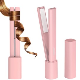 OBEST Mini Glätteisen für kurzes Haar, 2 in 1 Glätteisen Locken und Glätten, 180° Konstante Temperatur Tragbares USB Haarglätter, Reiseglätteisen