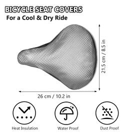 Fahrradsattel Überzug Sonnenschutz,Sattelschutz wasserdicht Fahrradi,Aluminiumfolie,Wärmedämmung,Fahrradsattel Regenschutz,Universal Sattelüberzug Fahrrad für Elektroauto/Fahrrad/Mountainbike,Silber