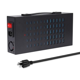 400W USB Charging Station, 60 Port USB Charging Station for Multiple Device | Multi USB C Desktop Charger Station with Smart IC Protection, Suitable for Home, Office, Hotels, Schools