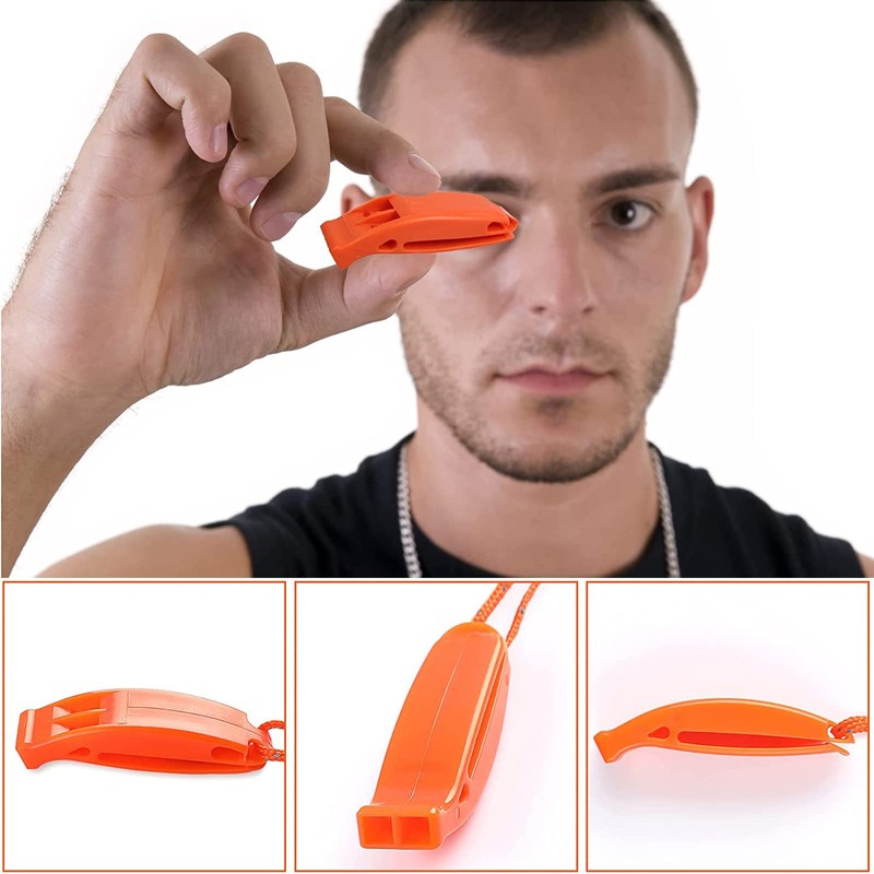 2 PCS Whistles with Reflective Lanyard Emergency Whistle, Safety Whistle
