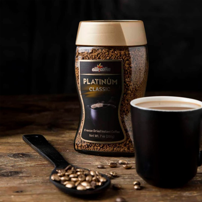 Elite Platinum Freeze Dried Instant Coffee Classic 7.5 oz (Pack