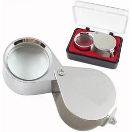 30X Jewelers Loupe Magnifier Pocket Foldable 30x 21mm Jewelry Eye Magnifying Glass Magnifier for Jewelers Gems Diamonds Plants Coins Stamps Antiques