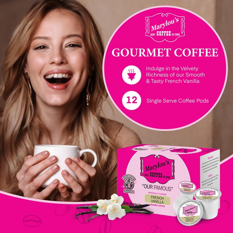 Marylou's Coffee – French Vanilla Flavored Gourmet Coffee – Single