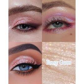 Jelly Highlighter Eyeshadow Stick, Jelly Shimmer Eyeshadow and Highlighter Stick, Multi-use Makeup for Eye and Face, Glitter Makeup with Long Lasting Eye Shadow Sticks Facial Make up Gift for Women 03