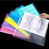ojussa A4 Plastic Wallets 5PCS Folders Waterproof Plastic Wallet Transparent
