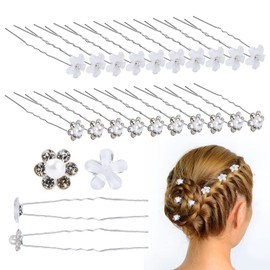 40 pieces of hair clips, basic hair clips and hair clips, hair clips and hair clips, bridal jewellery, rhinestone pearl, wedding party, anniversary, commemorative