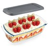 Cheeren 1Pack 1.9 Qt Glass Loaf Pan with Lids-Oven, Dishwasher,