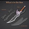 PowerGale Jinwoo Dagger Cosplay Sword with Sheath&Display Stand, Kasaka's Venom