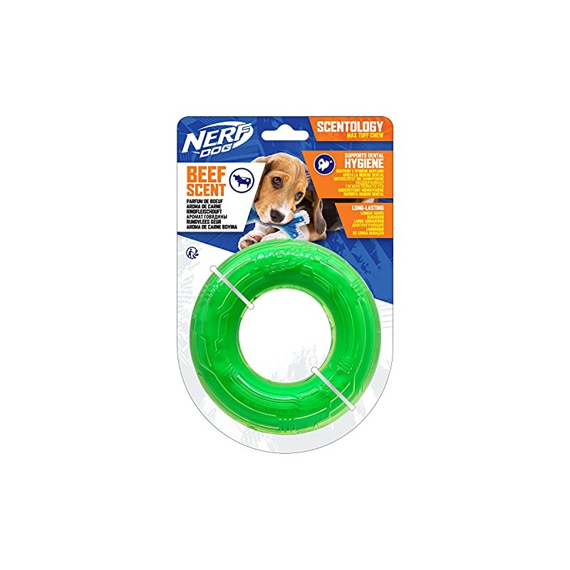 Nerf Dog Scentology Dog Toy Beef Odour Solid Core Ring