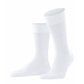 FALKE Sensitive London M So Men's Socks Cotton with Comfort Waistband, 1 Pair, White 2000, 43-46, White 2000, 43 - 46