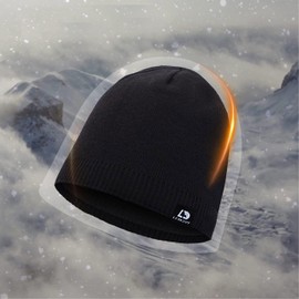 LEAKDRY Waterproof Beanie Hat for Men & Women,3 Layer Fleece Lined Beanie,Skull Cap,Hiking Cap,Insulated Fleece Liner,Windproof & Breathable Winter Sports Activity Black