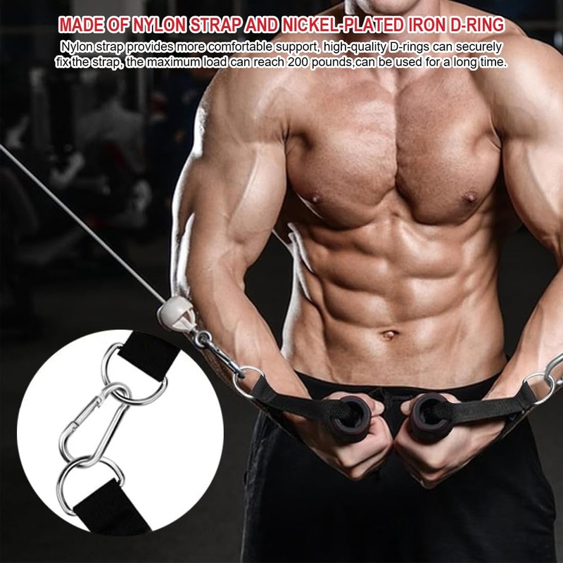 YOYEAH One-Handed Cable Pull Fitness Handles - 2 x Pulley