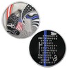 US Flags Challenge Coin Police Officers Thin Blue Line Prayer