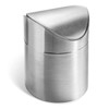 LOVEINUSA Mini Trash Can with Lid, 1.5L Small Garbage Bin