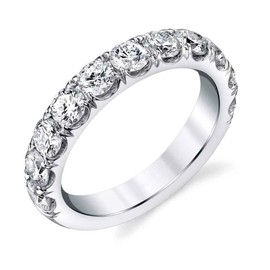 Molioaki 2 carats Round Cut Wedding bands for women Moissanite wedding bands Platinum Plated Silver womens wedding rings -6.5