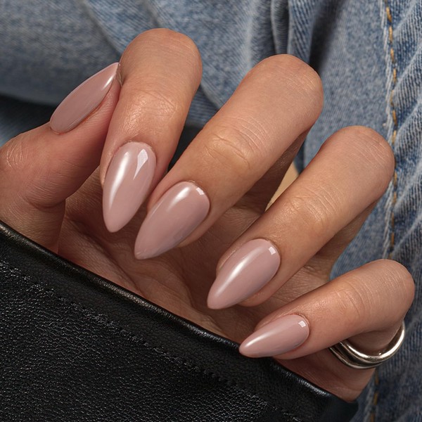 SXVME Brown Press On Nails Almond - Acrylic Press On