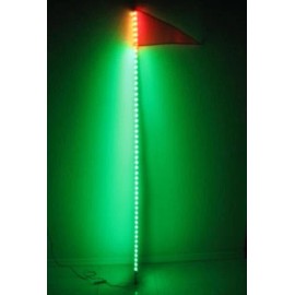 DW  6 Feet Quick Release ATV UTV LED Light Whip with Flag - Green