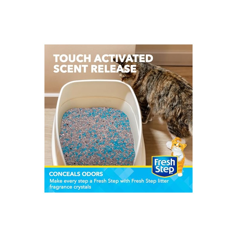 Fresh Step Cat Litter Crystals Deodorizer, Non Toxic Odor Neutralizing