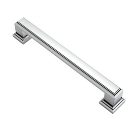 Alzassbg 10 Pack Polished Chrome Cabinet Pulls, 5 Inch(128mm) Hole Centers Cabinet Handles Kitchen Hardware for Cabinets and Drawer AL3071CP