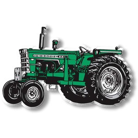 Green & White Tractor Magnet by Classic Magnets, 3D Rubber Vintage-Style Collectible Souvenirs and Gifts Made in The USA