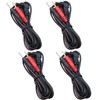 4 Packs TENS Lead Wires Replacement with Upgraded Durability Compatible