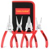 TOOLEAGUE 4 Pcs Mini Snap Ring Pliers Set, Circlip Pliers,