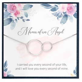 Mama of an Angel Necklace Gift for Mom Loss of Her Baby Gift for Sympathy Gift for Miscarriage Necklace Rainbow Baby Necklace for Lost of Baby