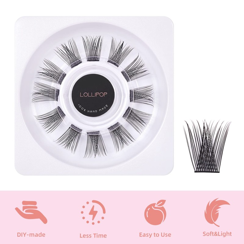 DIY Lash Extensions Individual Cluster 16mm Volume Eyelash Pack 12