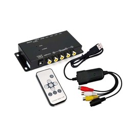 Premium 4-Channel Video Switcher With IR Remote  + USB DVR Adapter For PC Mac