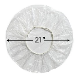 Disposable Processing Caps 21 Inch - 100 Count Bulk Pack - Clear Plastic Hair Treatment Caps for Coloring, Conditioning, Hot Oil - Salon & Home Use