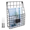 WantuSee Metal Wire Wall Mounted Magazine Holder, Wall Hanging Organizer
