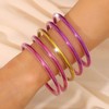 Sakytal Jelly Bangles Bracelets Sparkling Silicone Bracelet Set Carnival Parade