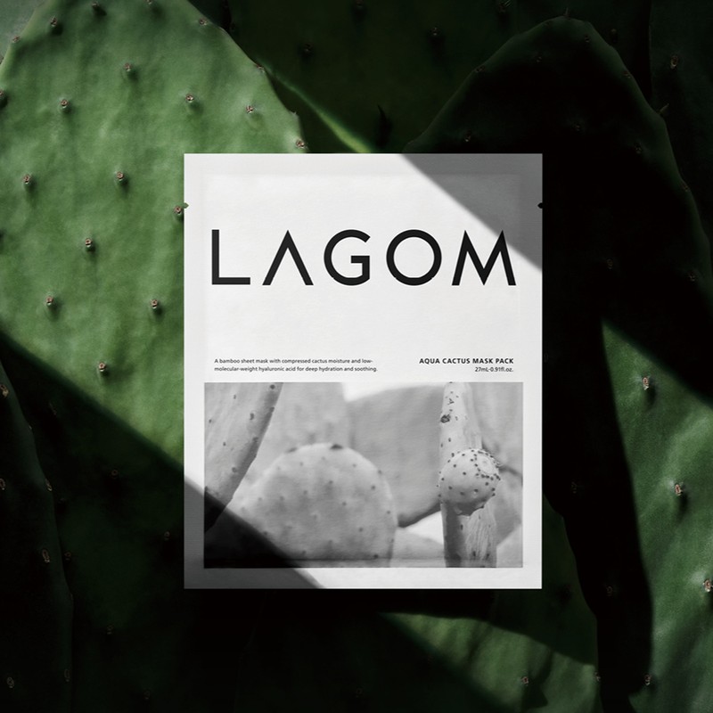 LAGOM Aqua Cactus Mask Pack - Hydrating Calming Gentle Bamboo