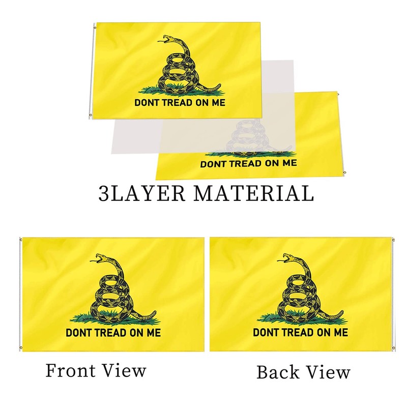 Dont Tread On Me Flag 3x5 Gadsden Flag Double Sided
