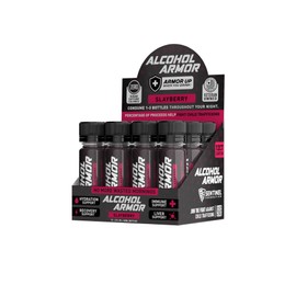 Alcohol Armor Slay Berry Elixir - Hydration Support, Essential Vitamins and Electrolytes, Vitamin B12, Milk Thistle - 12 Pack