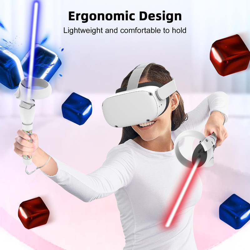 Rechale VR Handle Attachment for Meta Quest 2, Extension Controller