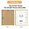 FinalFind Minimalist 16x20 Frames with Mat for 11x14, Natural Solid