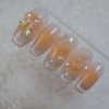 Yeongrong Orange Fly Handmade Nail Tips - Short Square /
