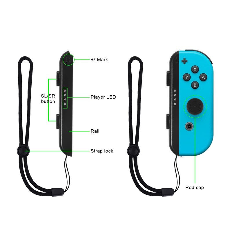 TOYMIS 2 Packs Wrist Strap for Switch Joycon, Replacement Accessories