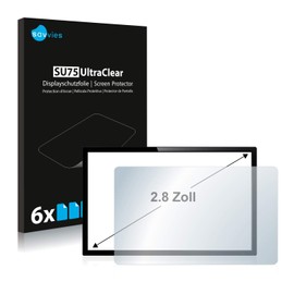 Savvies 6x Screen Protectors 2.8 Inches for Touch Panel PCs with 2.8 Inches (7.1 cm) [44 x 58.2 mm, 4:3] Screen Protector Ultra Transparent