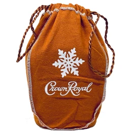 Crown Royal Bag with Drawstring | Burnt Orange with Snow Flake - Salted Caramel Holiday