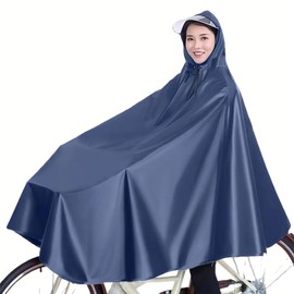 HeiDiga Raincoat, Poncho, Bicycle, Women's, Kappa, Waterproof, Lightweight, Rain Poncho, Backpack, Long, Reflective Tape, Transparent Visor, Rain Gear, Large Size, Includes Storage Bag for Rainy