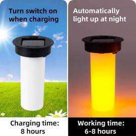 Solar-Lantern Waterproof Flame-Lights Replacement Top - Garden Decor Outdoor Flame Lighting Decorative Patio Lighting Solar Replacement Top (2pack) (2.76 Flame)