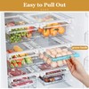 SNSLXH 2 Pack Refrigerator Drawer Organizer, Pull Out Shelf Storage