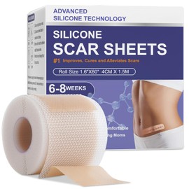 Láminas De Silicona Para Cicatrices, Cinta De Silicona Médica Avanzada(Rollo De 4 X 152 Cm, 1,5 M) Tira Profesional Para Eliminar Cicatrices En Cirugías De Abdomen, Boca, Rostro, Cesáreas, Que