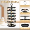 TANOSAN 6 Tier Rotating Earring Holder Organizer Stand Adjustable Plastic
